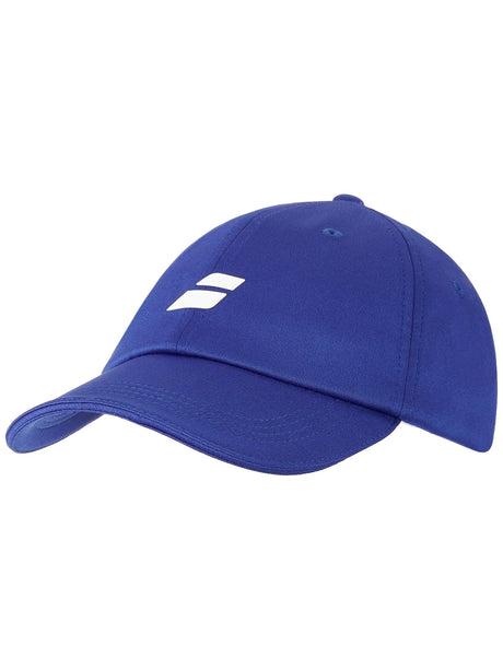 gorra babolat junior azul con logo blanco para niños que practican pádel