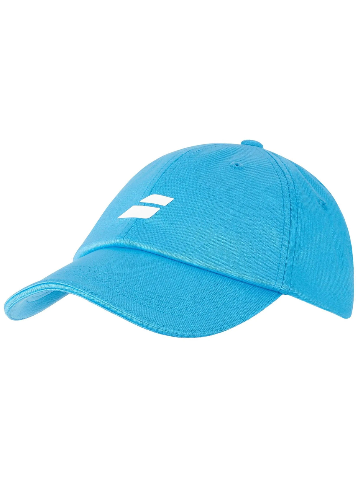 gorra babolat junior celeste con logo blanco para pádel o tenis infantil