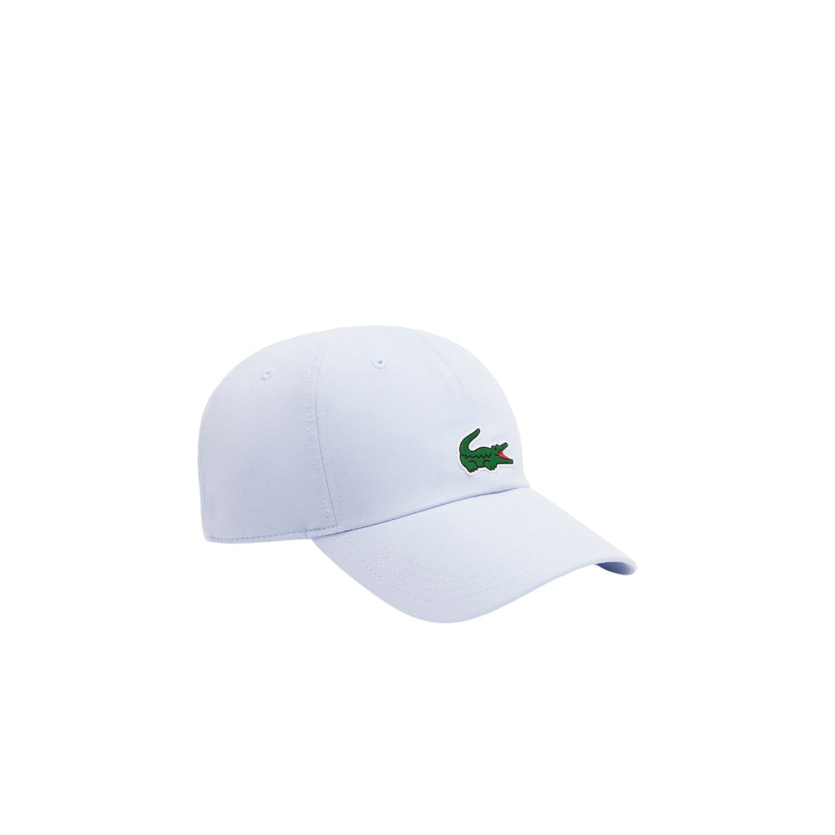 gorra lacoste celeste monocromática con logo cocodrilo bordado