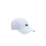 gorra lacoste celeste monocromática con logo cocodrilo bordado