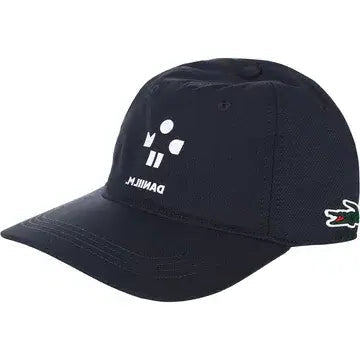 gorra lacoste negra dm con cocodrilo bordado en lateral