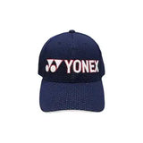 gorra deportiva yonex azul con microperforaciones para mejor ventilación