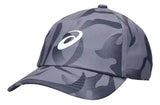 gorra asics training unisex color gris camuflaje con ajuste trasero