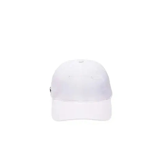 gorra para padel lacoste blanca clásica con visera curva y broche ajustable