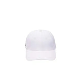 gorra para padel lacoste blanca clásica con visera curva y broche ajustable