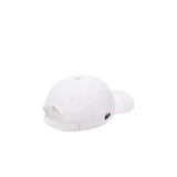 gorra lacoste deportiva blanca con ajuste trasero y visera curva