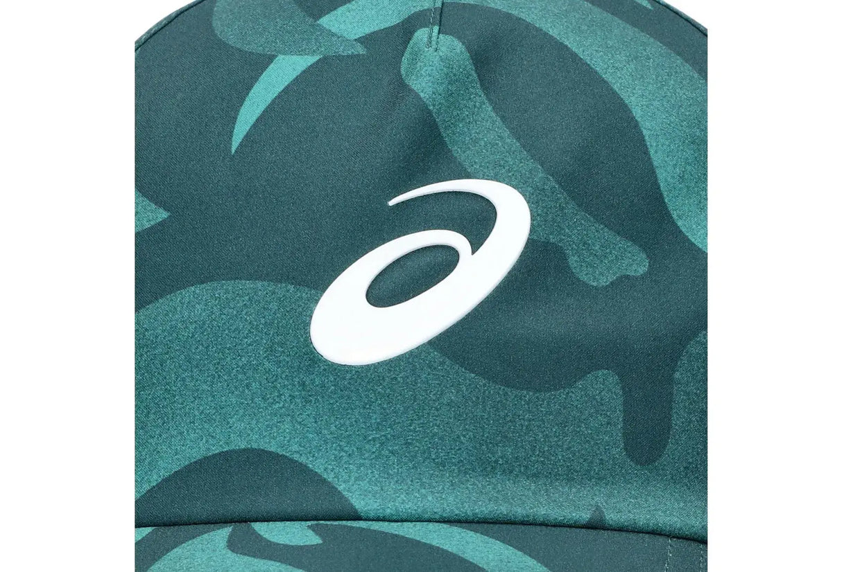 gorra verde camuflaje asics ligera y funcional para deportes al aire libre