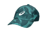 gorra training asics verde camuflaje con estilo versátil unisex