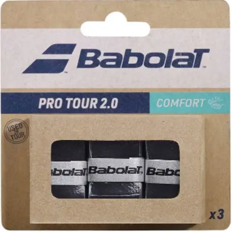 pack babolat pro tour 2.0 blanco x3 con alta absorción y control