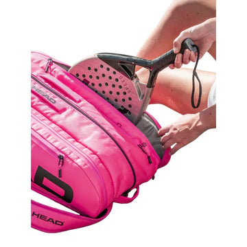 paletero rosa head con compartimento independiente para calzado deportivo