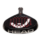 pala padel head coello team negro con detalles rojos para juego ofensivo
