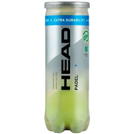 bote de pelotas head padel pro+ con 3 bolas de alta competición