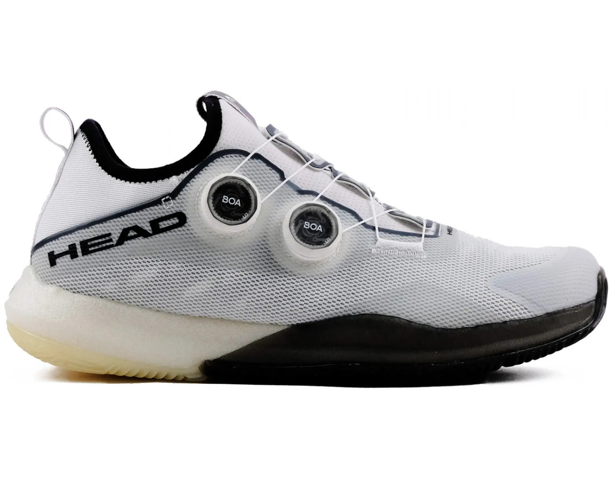 tenis pádel blancos head con cierre rápido boa y soporte lateral