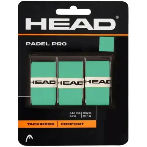 pack 3 overgrips head prime tour menta con agarre firme y tacto suave