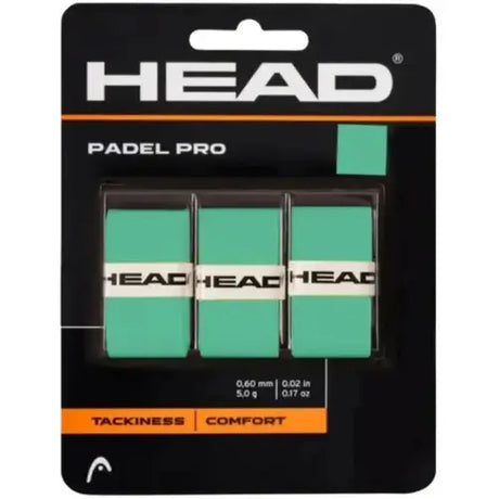 pack 3 overgrips head prime tour menta con agarre firme y tacto suave