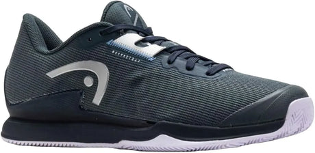 tenis head sprint pro 3.5 clay hombre negros con detalles grises para pádel