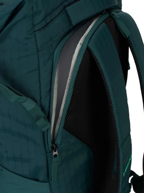 mochila tenis head tour racqpack verde con diseño rolltop y espacio para tres raquetas tenis