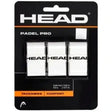 pack de overgrips blancos head padel pro para empuñaduras limpias y seguras