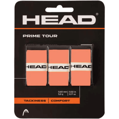 overgrips head prime tour salmón, accesorios esenciales para pádel