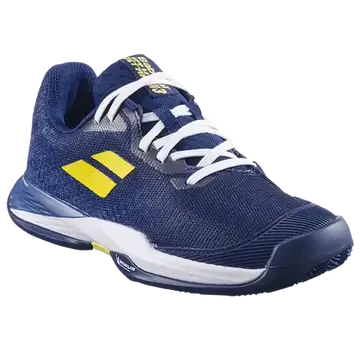 zapatillas babolat clay azul con amarillo niño para torneos y academias