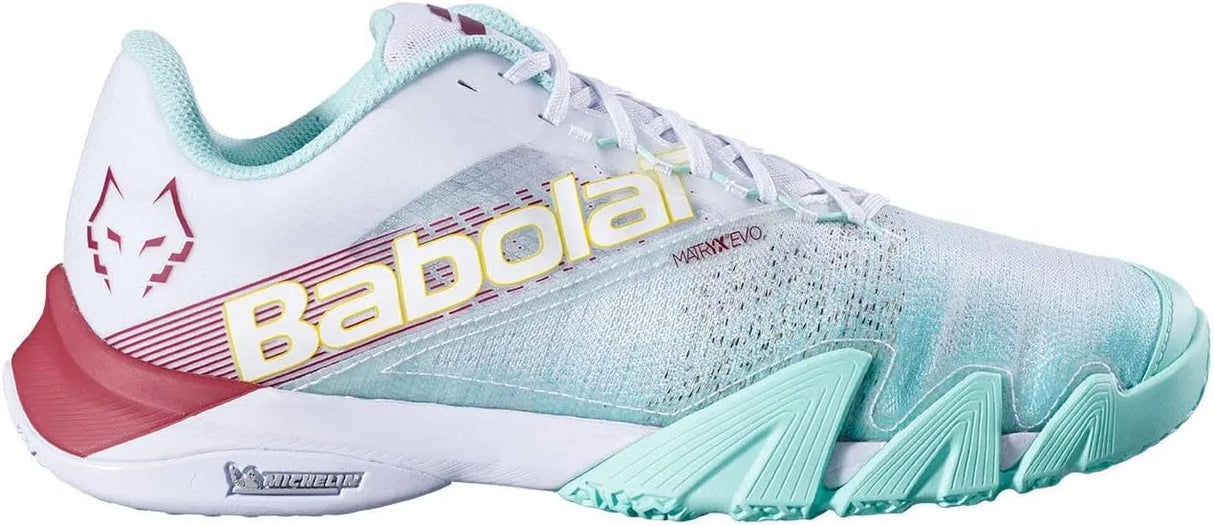 tenis babolat jet premura 2 juan lebrón blanco rojo para pádel profesional