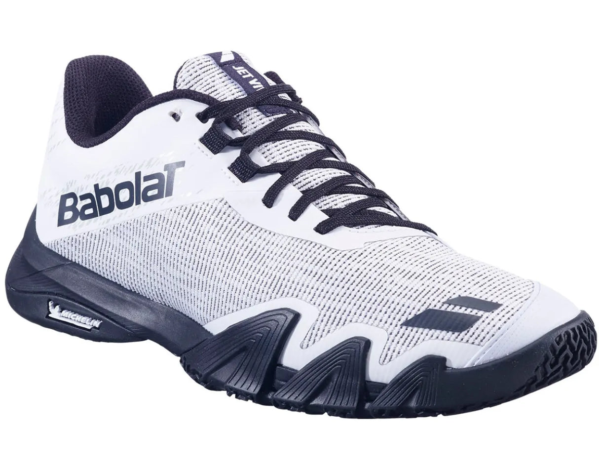 calzado pádel babolat jet viva blanco negro ultraligero y establ