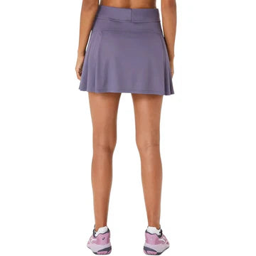 falda short asics greyish purple mujer para moverse con libertad en la pista