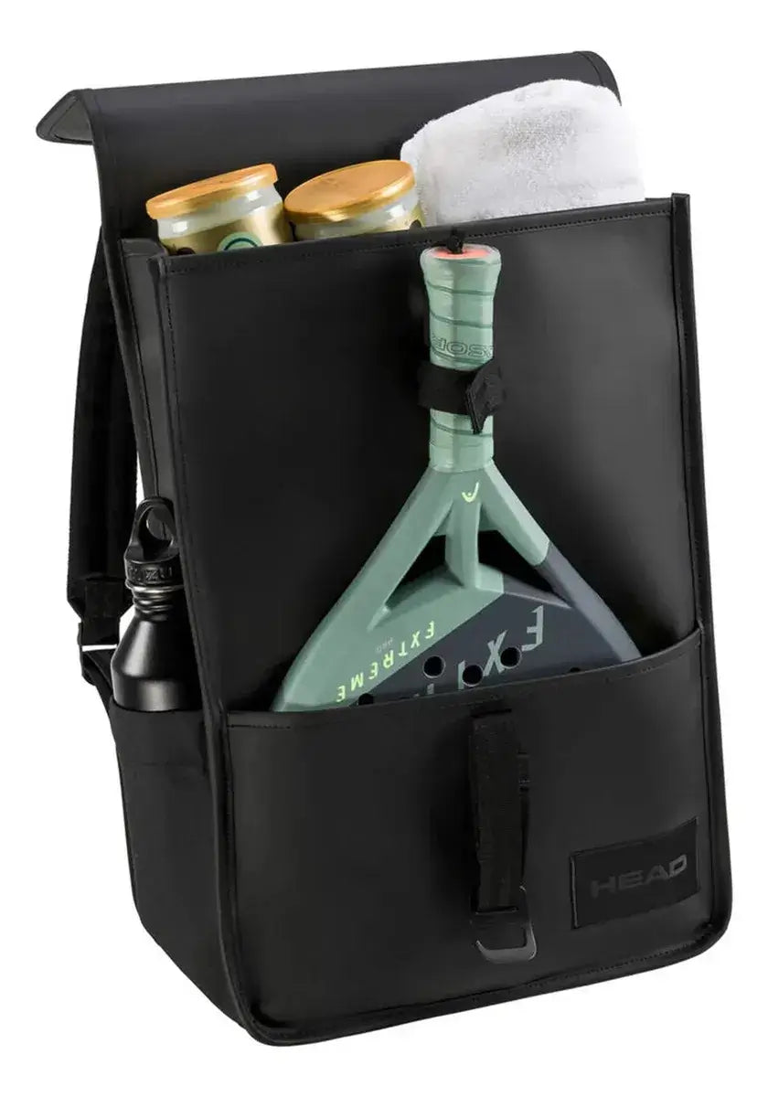 mochila head gris minimalista con estilo y funcionalidad para cancha