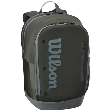 mochila Wilson gris con compartimento frontal para calzado deportivo