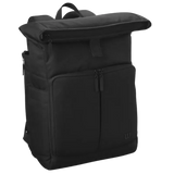 mochila Yonex azul con logotipo blanco vertical y compartimentos amplios