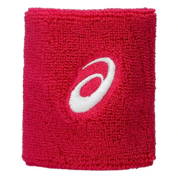 muñequera asics rosa de felpa suave para absorber sudor en pádel