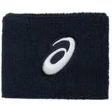 muñequeras asics wrist band corto azul oscuro para pádel con alta absorción y ajuste ergonómico