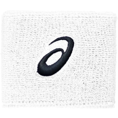 muñequeras asics wrist band corto blanco para pádel con absorción de sudor y ajuste ergonómico