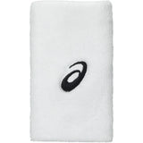 muñequeras asics wrist band long blanco para pádel con alta absorción y ajuste ergonómico
