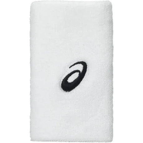 muñequeras asics wrist band long blanco para pádel con alta absorción y ajuste ergonómico