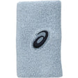 muñequeras asics wrist band long gris azul para pádel con alta absorción y ajuste ergonómico