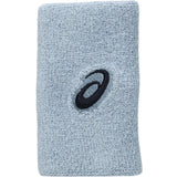 muñequeras asics wrist band long gris azul para pádel con alta absorción y ajuste ergonómico