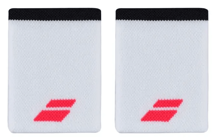 muñequeras babolat blancas con negro para pádel unisex