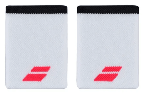 muñequeras babolat blancas con negro para pádel unisex