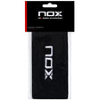 muñequeras nox largas negras con logo blanco pack 2 para padel con alta absorcion de sudor