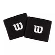 muñequeras Wilson negras pack de dos piezas felpa absorbente