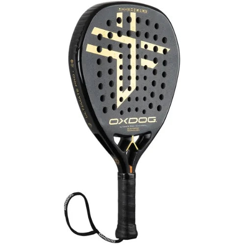 raqueta padel oxdog pro+ classics negro dorado carbono hes 370 g