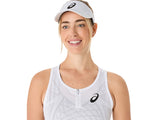 playera blanca asics mujer court graphic ideal para pádel
