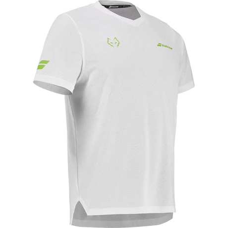 Playera Babolat Juan Lebrón Crew Neck Blanco para Pádel
