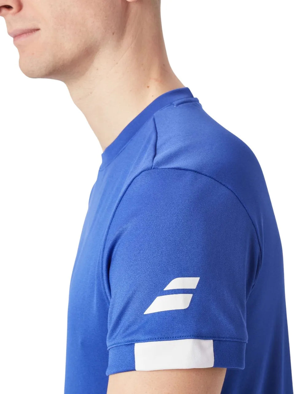 playera azul babolat hombre para pádel y tenis con tejido transpirable