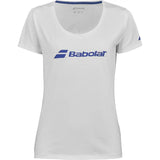 playera deportiva blanca babolat mujer ideal para entrenamientos intensos