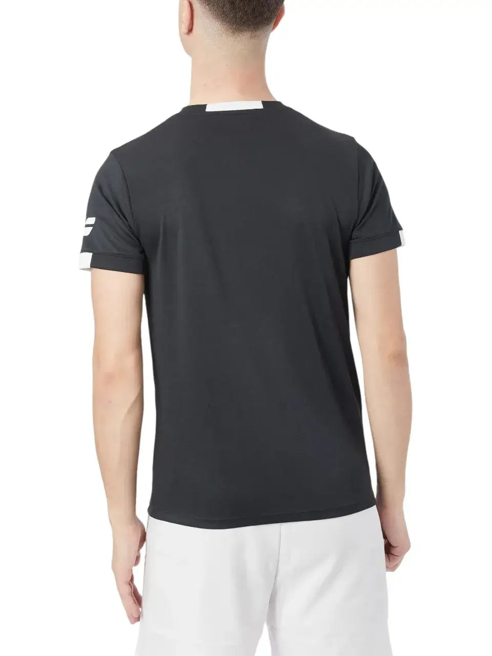 playera deportiva negra babolat hombre con tejido técnico transpirable