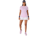 playera de padel asics mujer morado rosa con diseño atlético