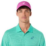 polo tenis asics match jacquard ss top hombre aurora green con tejido jacquard transpirable