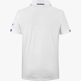 polo babolat play blanca para pádel con cuello tipo camisero y manga corta